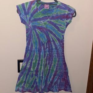 Groovy Blueberry Girls Tie Dye Dress. Size 10.